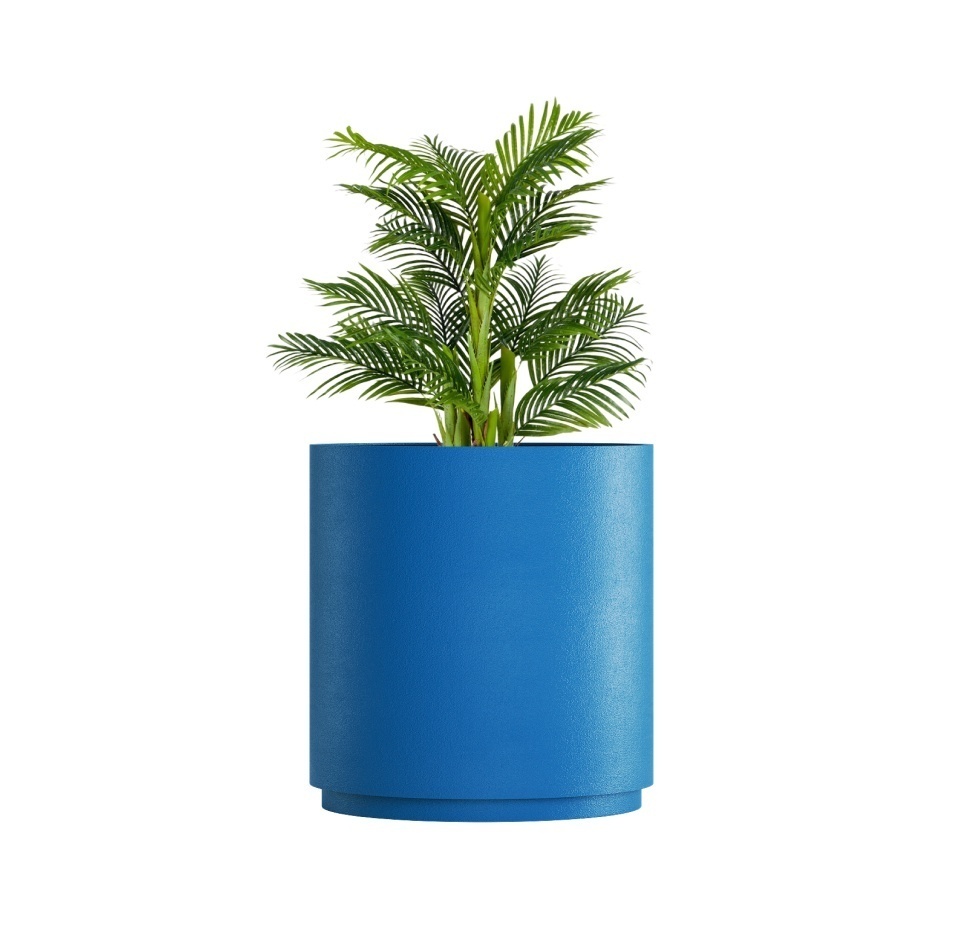 Кашпо CONCRETIKA CYLINDER XL DARK BLUE D100H105