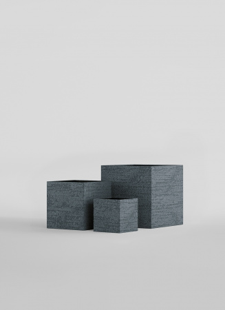 Кашпо CONCRETIKA CUBE EROSIA GREY 80x80x80