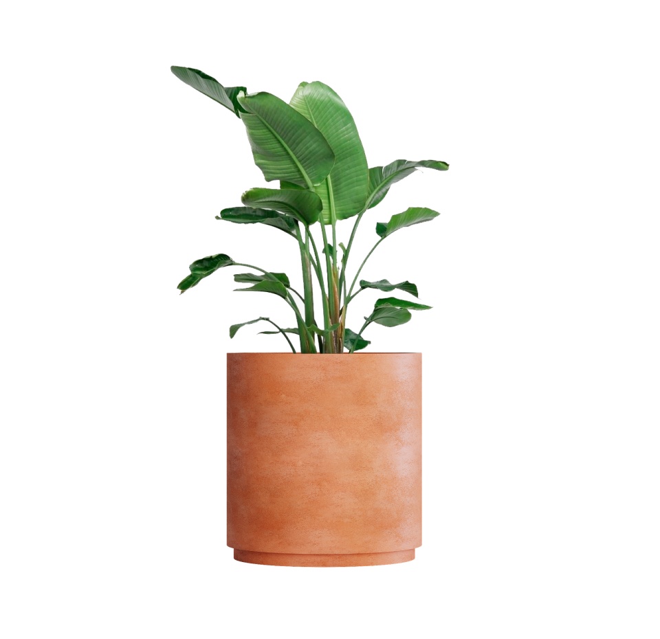 Кашпо CONCRETIKA CYLINDER XL RED CLAY D80H85