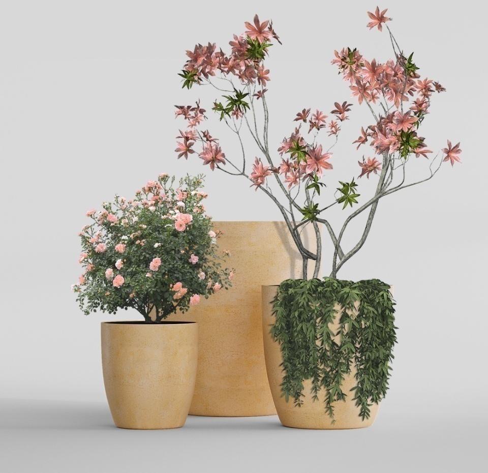 Кашпо CONCRETIKA VASE 3 LEMON D30H32