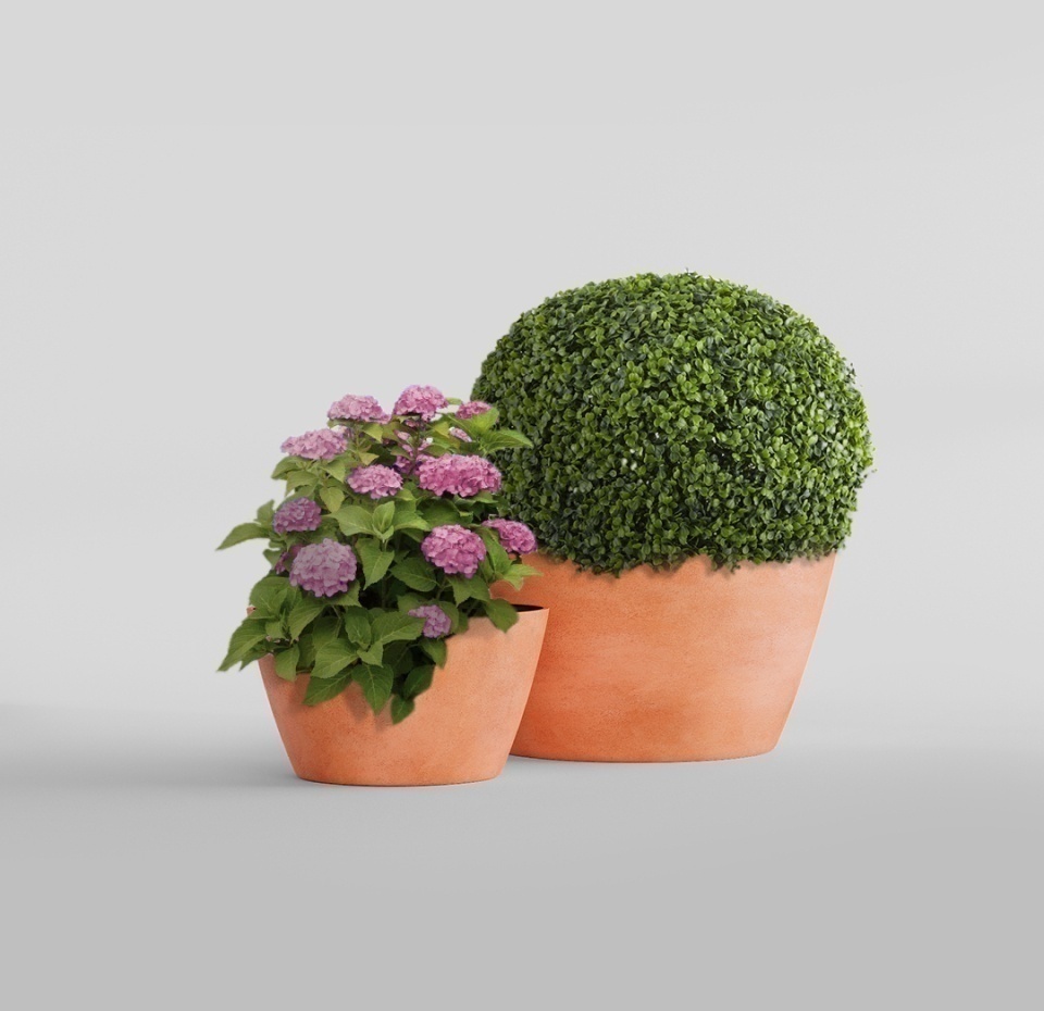 Кашпо CONCRETIKA BOWL RED CLAY D80H45