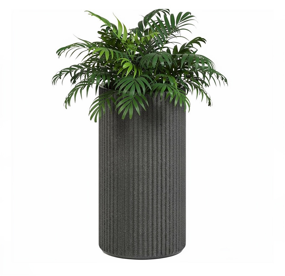 Кашпо CONCRETIKA RIFLOU BASALT R D30H60