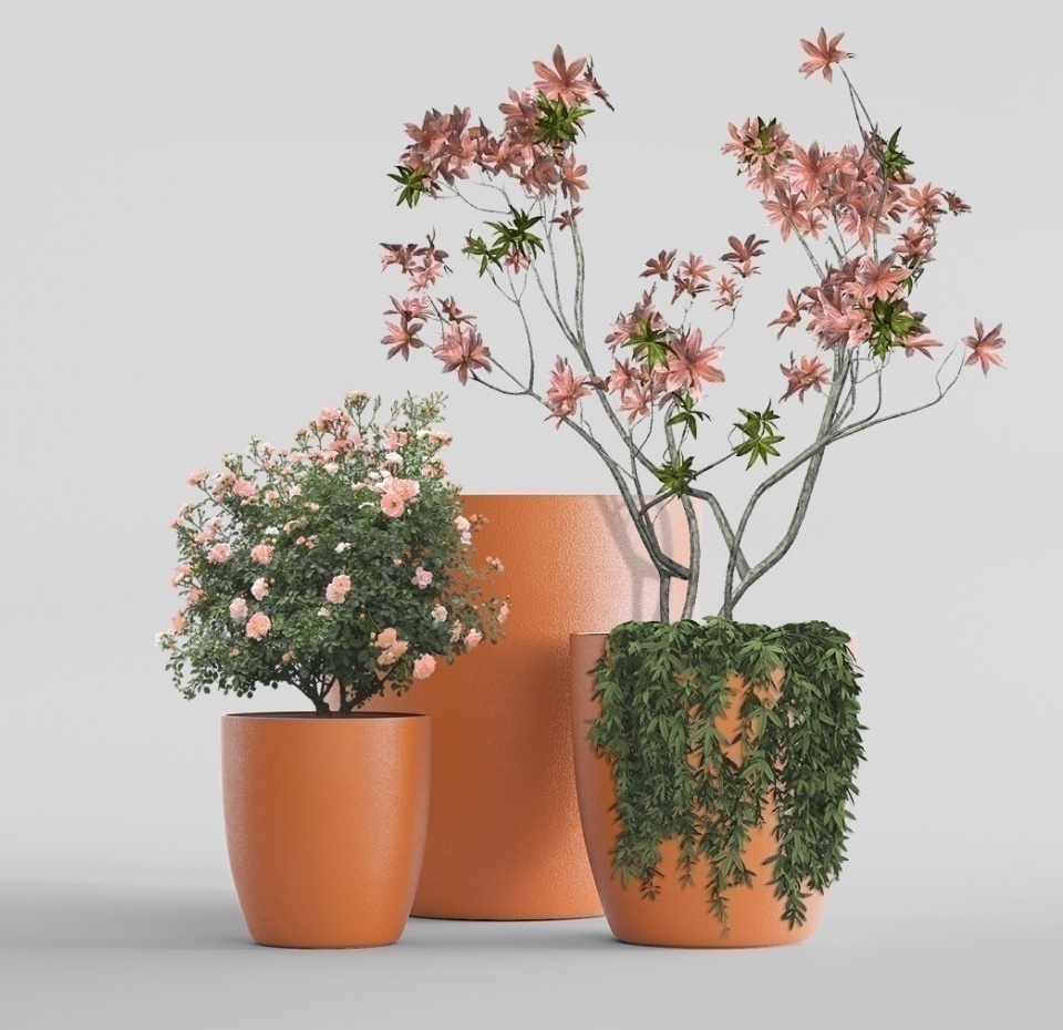 Кашпо CONCRETIKA VASE 3 CARROT D90H95
