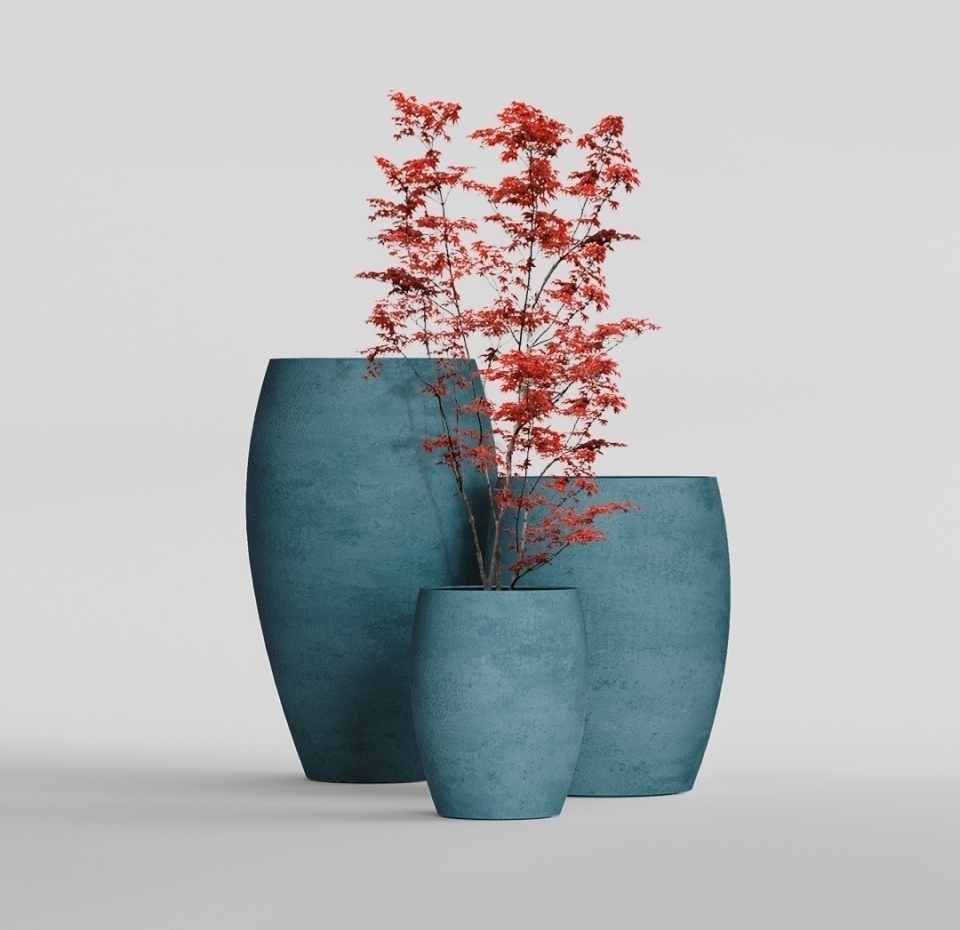 Кашпо CONCRETIKA OVAL MURENA D30H41