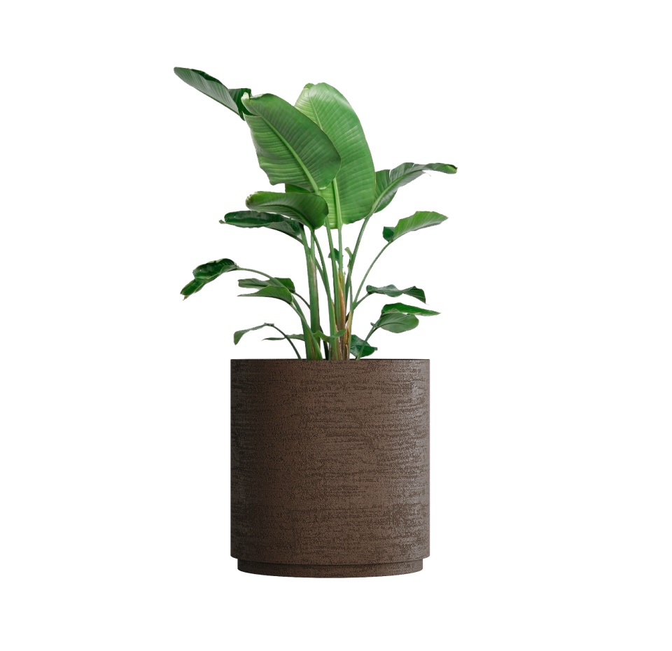 Кашпо CONCRETIKA CYLINDER XL EROSIA BROWN D80H85