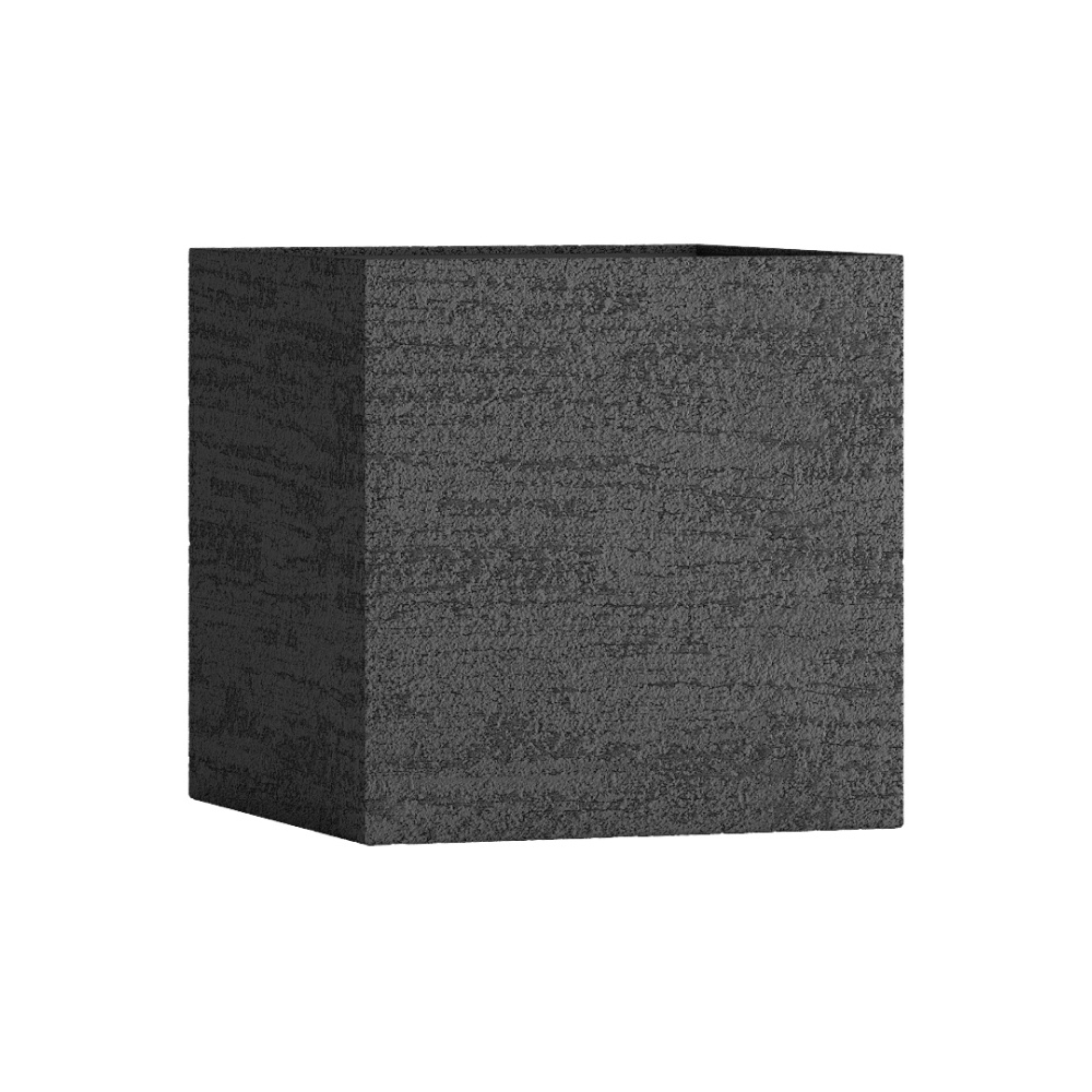 Кашпо CONCRETIKA CUBE EROSIA BLACK 40x40x40