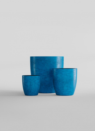 Кашпо CONCRETIKA VASE 3 COBALT BLUE D60H65