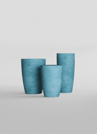 Кашпо CONCRETIKA CONUS BLUE SKY D41H57