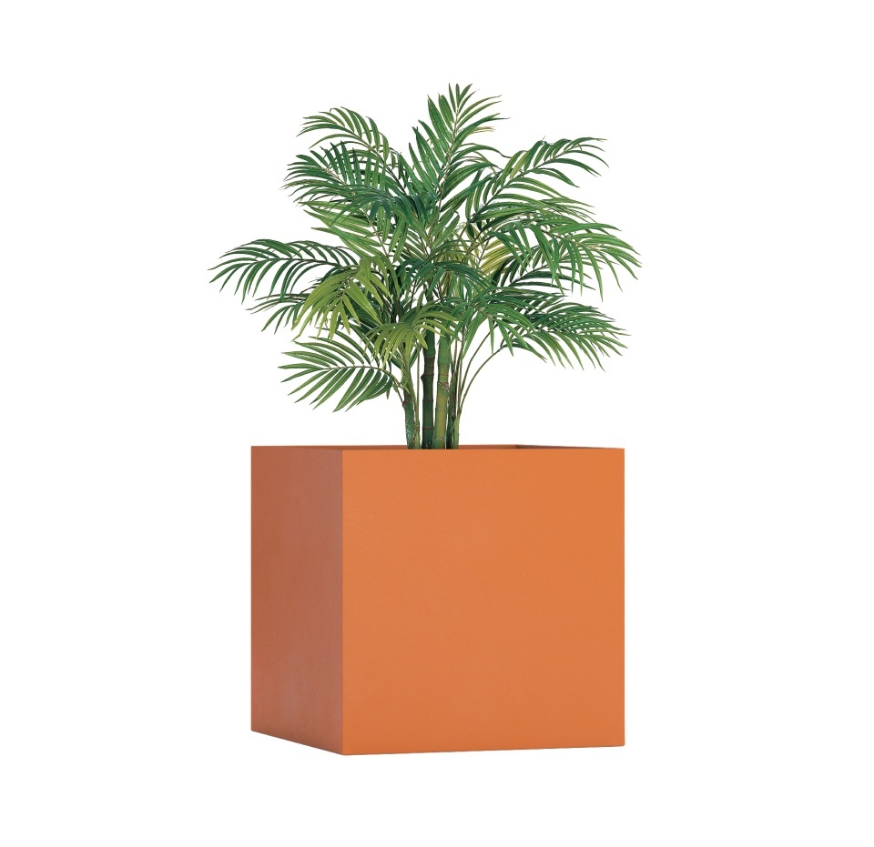 Кашпо CONCRETIKA CUBE CARROT 90x90x90