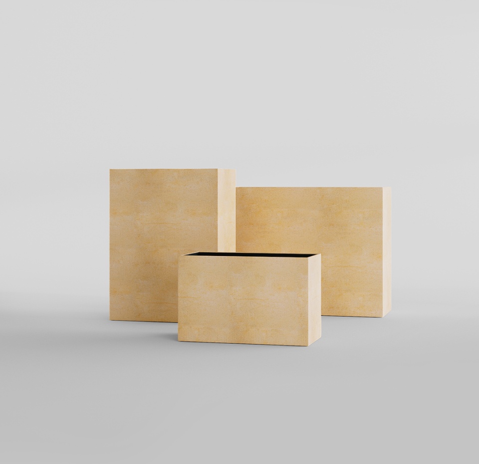 Кашпо CONCRETIKA DIVIDER LEMON 90x35x70