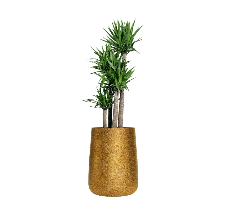Кашпо CONCRETIKA CONE RICH GOLD D38H60