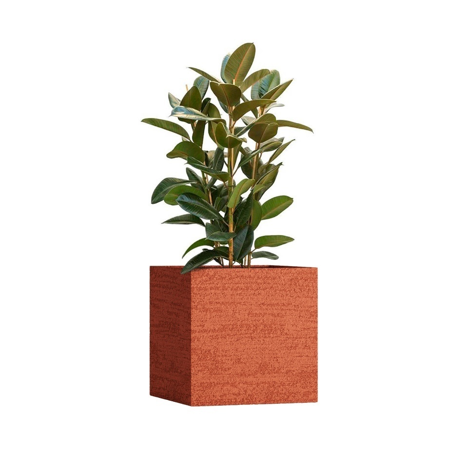 Кашпо CONCRETIKA CUBE EROSIA CORAL 70x70x70
