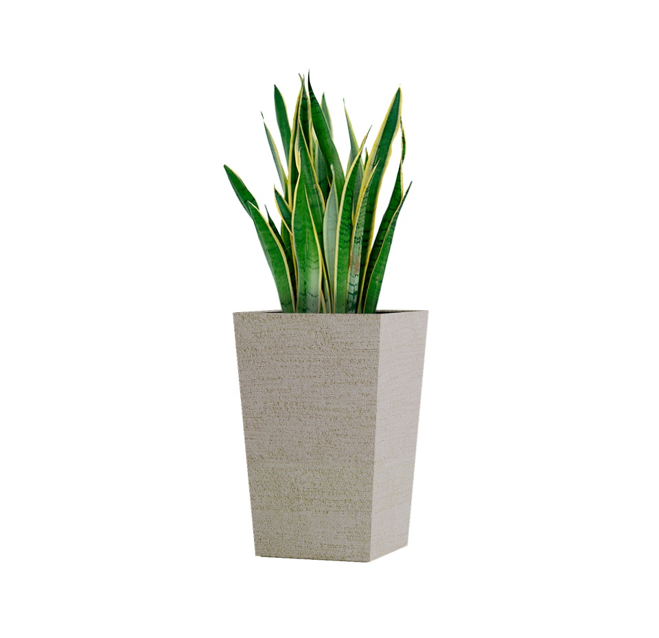 Кашпо CONCRETIKA CONIC EROSIA YELLOW 40x40x70