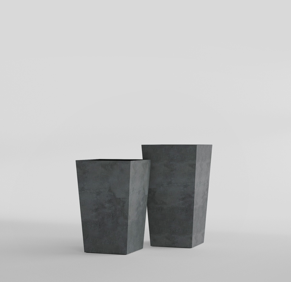 Кашпо CONCRETIKA CONIC SMOKEY BLUE 40x40x70
