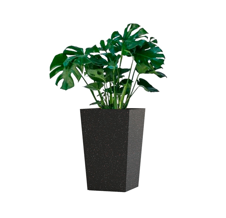Кашпо CONCRETIKA CONIC EGG BLACK 30x30x50