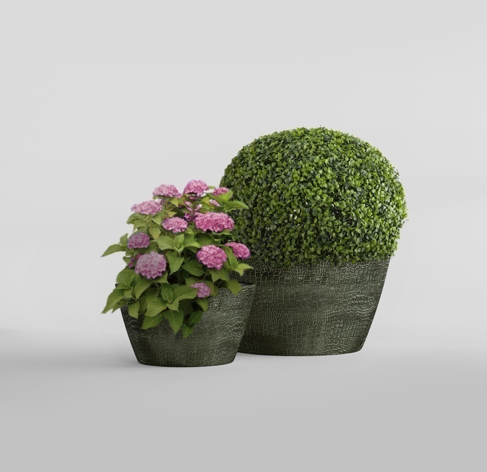 Кашпо CONCRETIKA BOWL CAYMAN GREEN D80H45