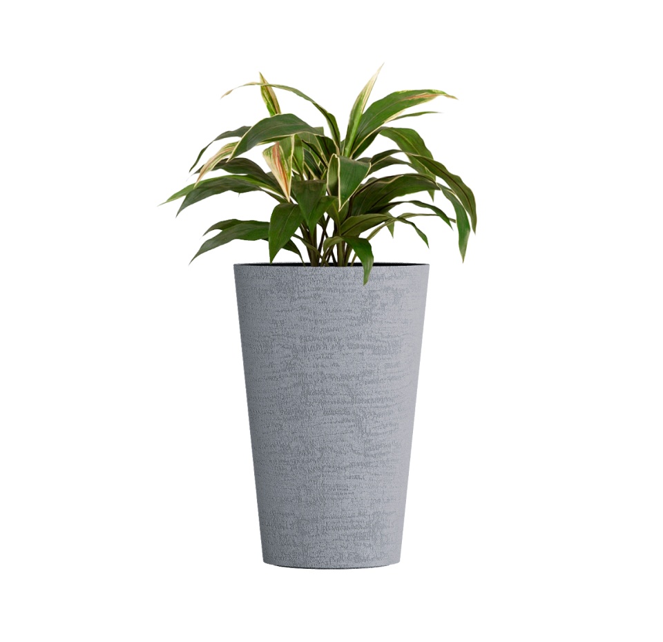 Кашпо CONCRETIKA CRATER EROSIA WHITE D60H90