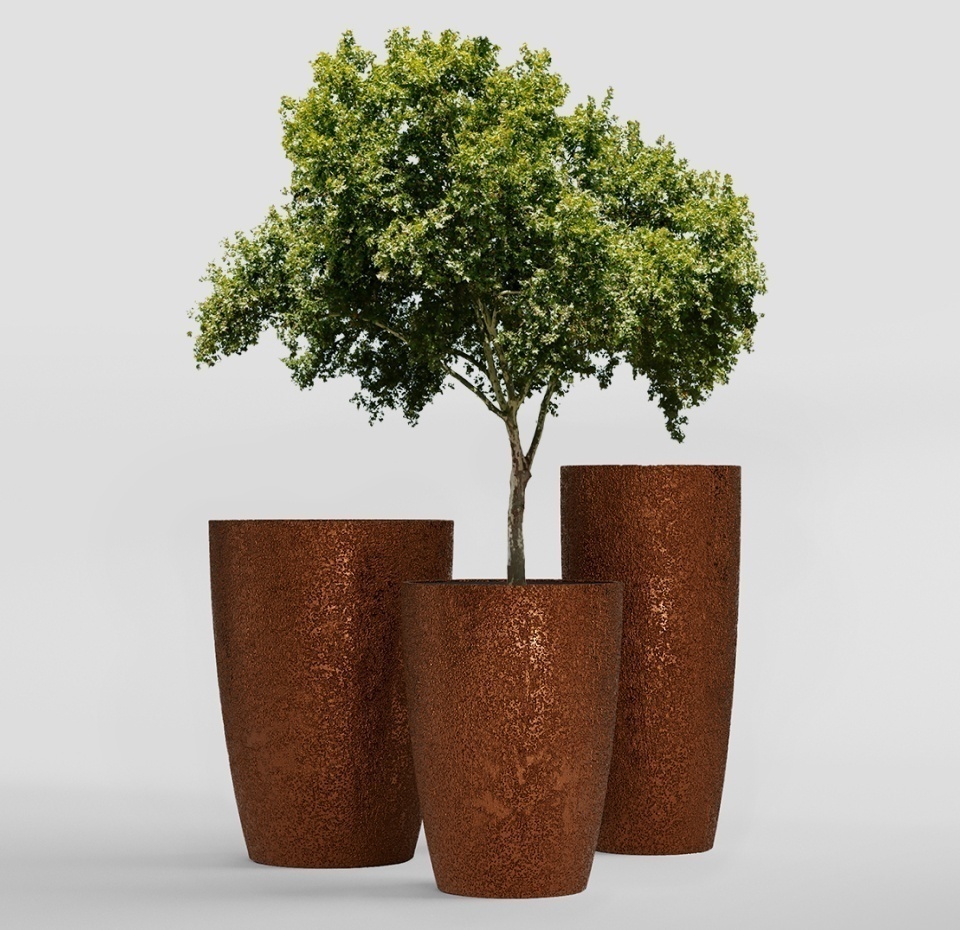 Кашпо CONCRETIKA CONUS RICH COOPER D40H80