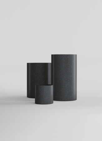 Кашпо CONCRETIKA CYLINDER EGG BLACK D40H80