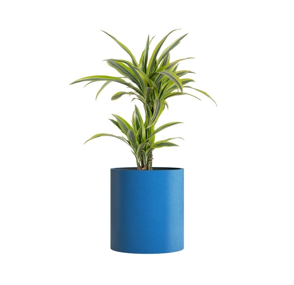 Кашпо CONCRETIKA CYLINDER DARK BLUE D60H65