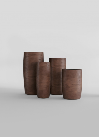 Кашпо CONCRETIKA CIGAR COFFEE D27H70