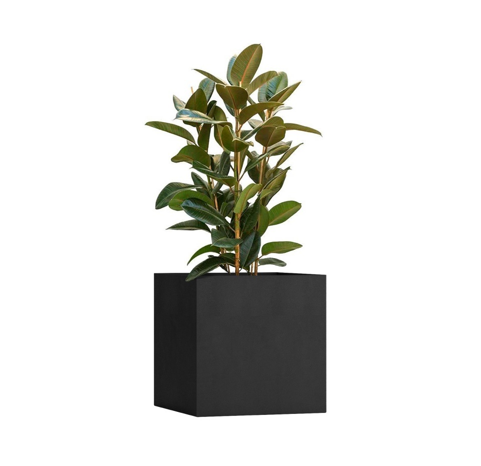 Кашпо CONCRETIKA CUBE NERO 70x70x70