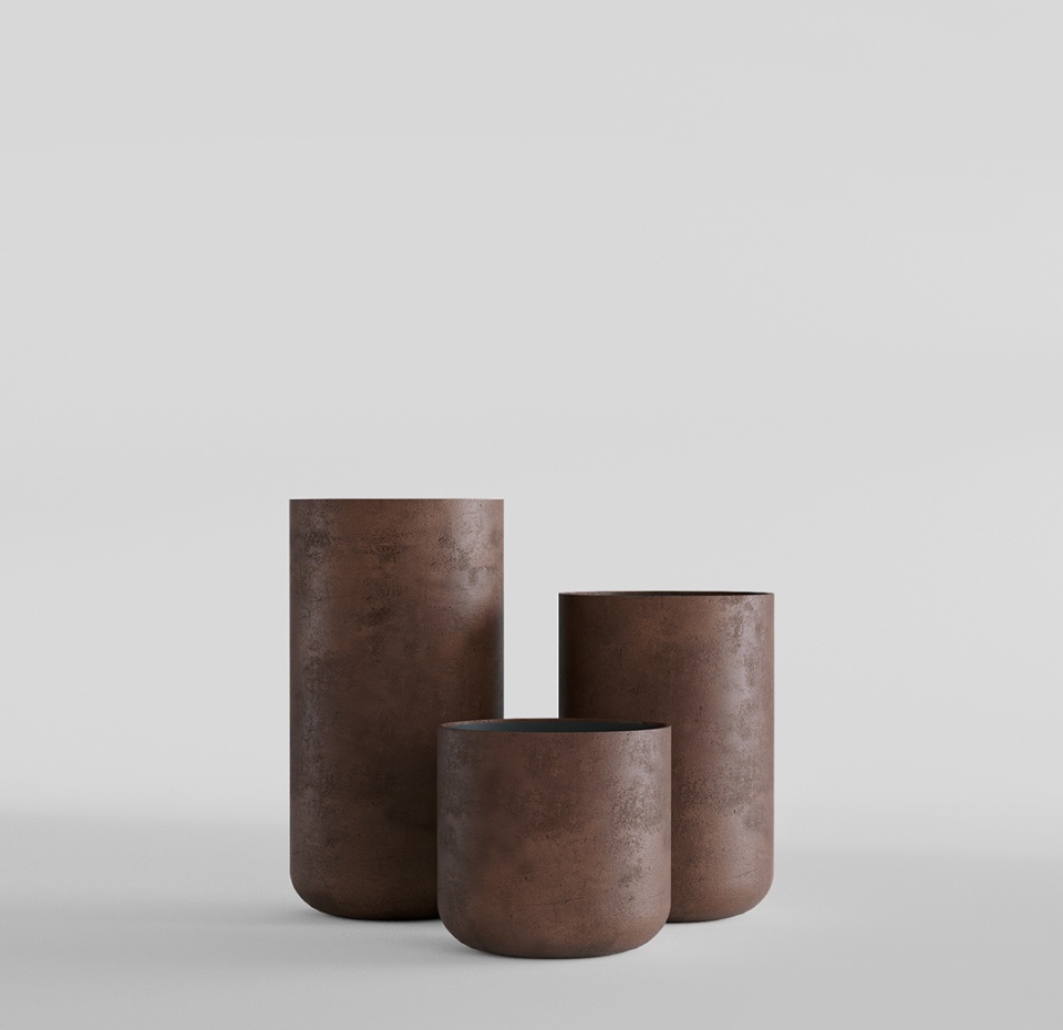 Кашпо CONCRETIKA TOPPER COFFEE D40H60