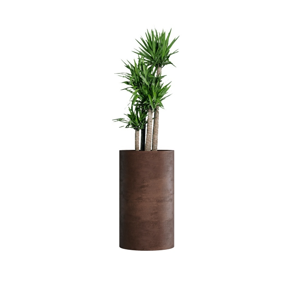 Кашпо CONCRETIKA CYLINDER COFFEE D45H80