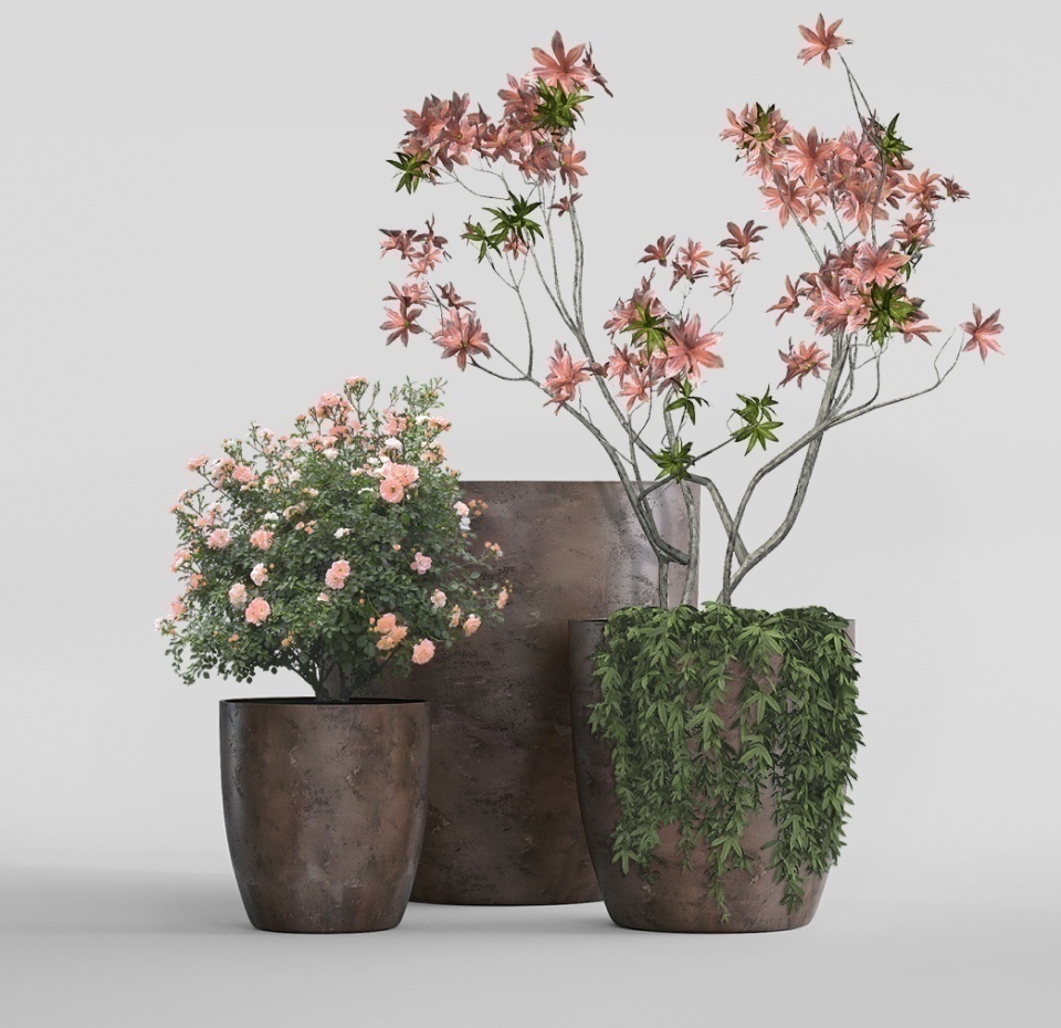 Кашпо CONCRETIKA VASE 3 TAUPE CONCRETE D40H45
