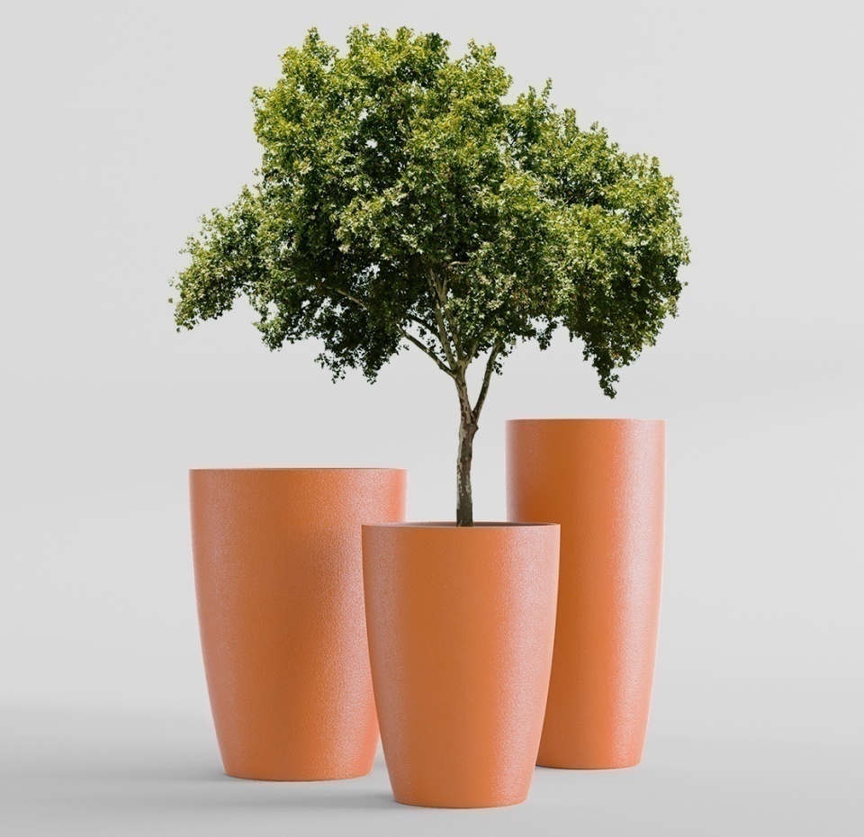 Кашпо CONCRETIKA CONUS CARROT D41H57