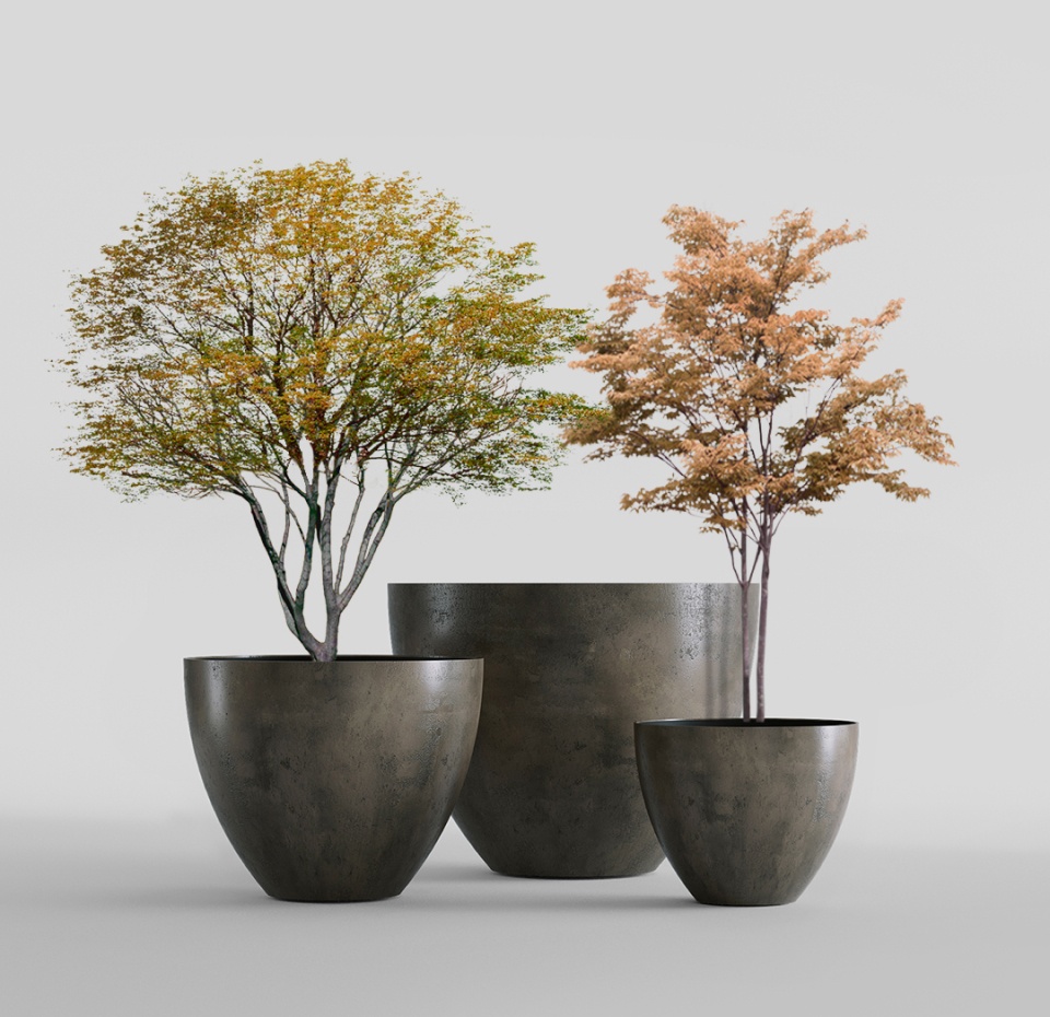 Кашпо CONCRETIKA UPON BREZENT GREY D45H35