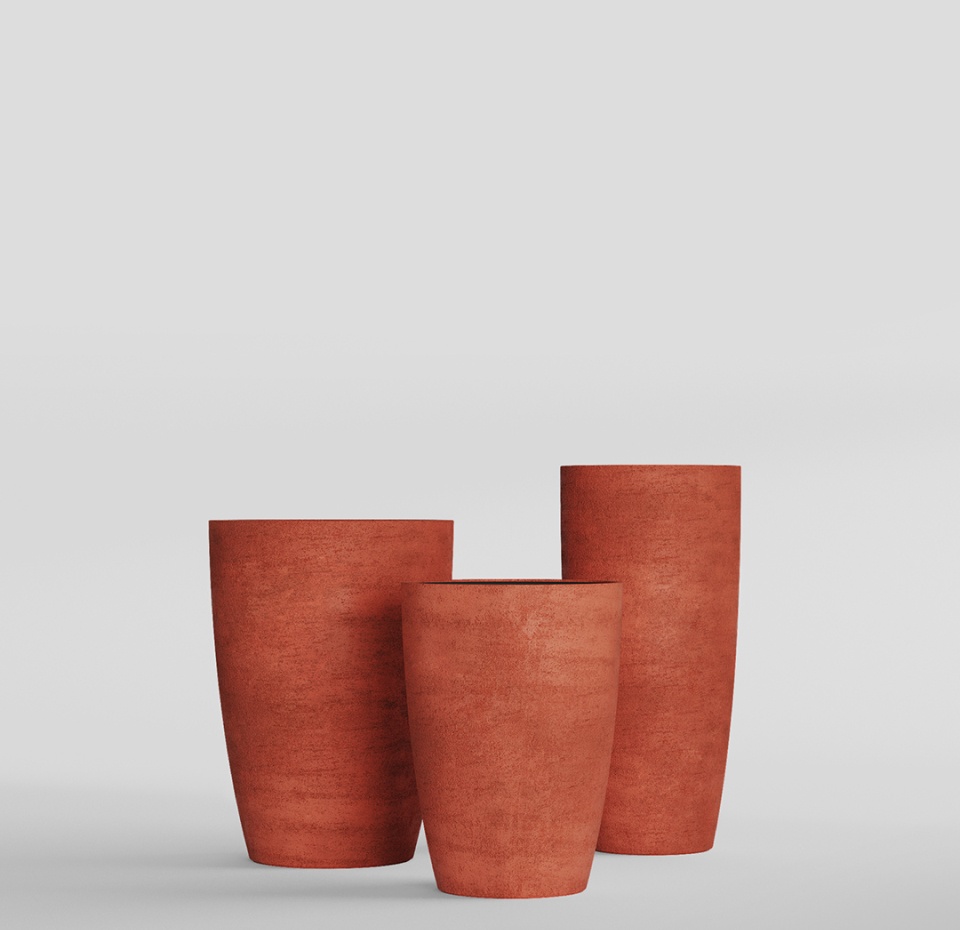 Кашпо CONCRETIKA CONUS CANDY D41H57