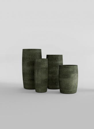 Кашпо CONCRETIKA CIGAR CAYMAN GREEN D43H92