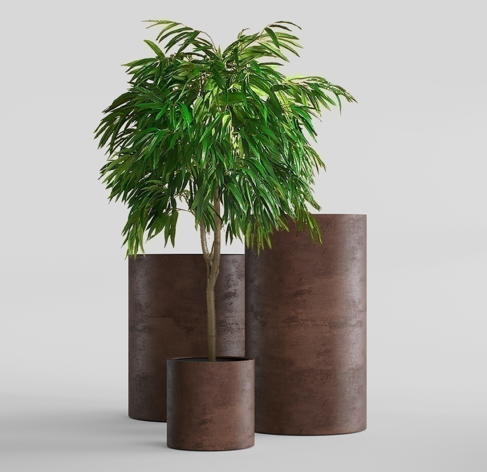 Кашпо CONCRETIKA CYLINDER COFFEE D30H60