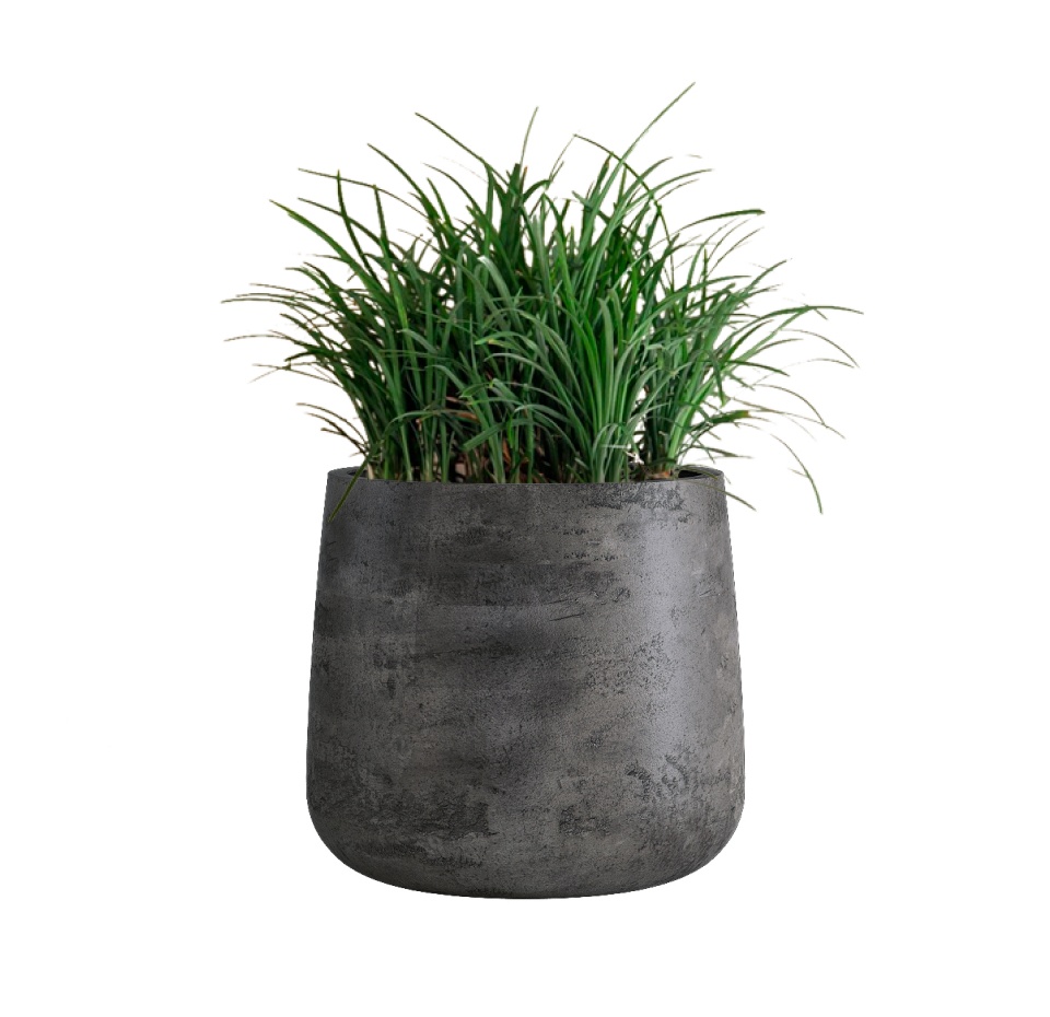 Кашпо CONCRETIKA CONE CONCRETE GREY DARK D38H41