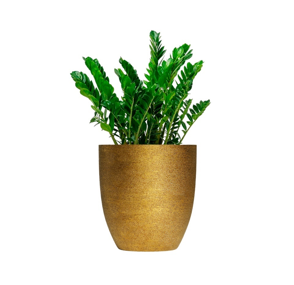 Кашпо CONCRETIKA VASE 3 RICH GOLD D60H65
