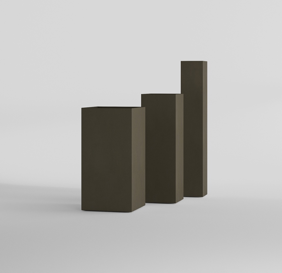 Кашпо CONCRETIKA COLONNA OLIVE 40x40x80