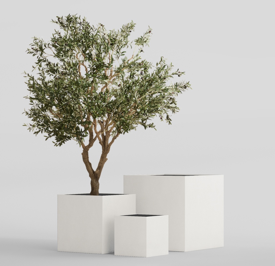 Кашпо CONCRETIKA CUBE SANTORINI 60x60x60