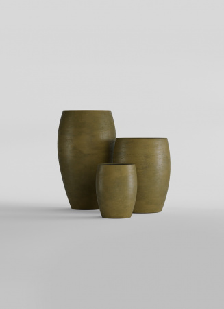 Кашпо CONCRETIKA OVAL AVOCADO D30H41