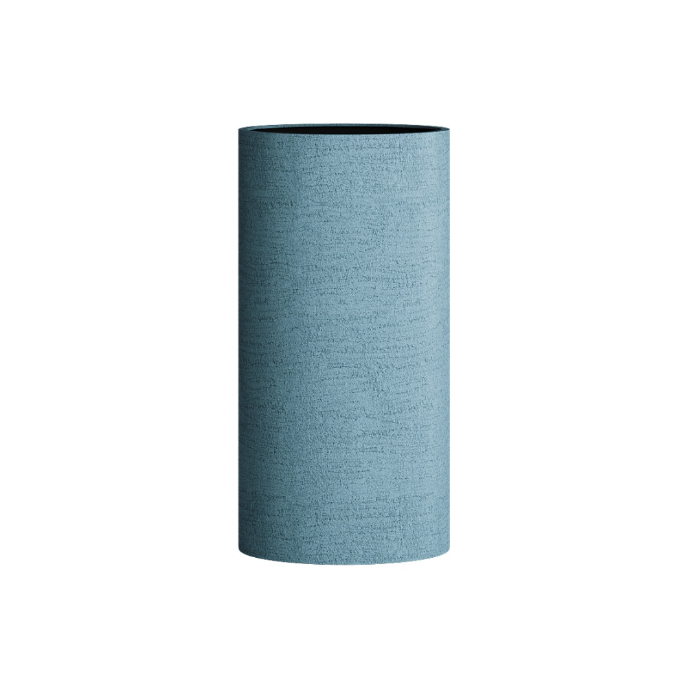 Кашпо CONCRETIKA CYLINDER EROSIA BLUE D40H80