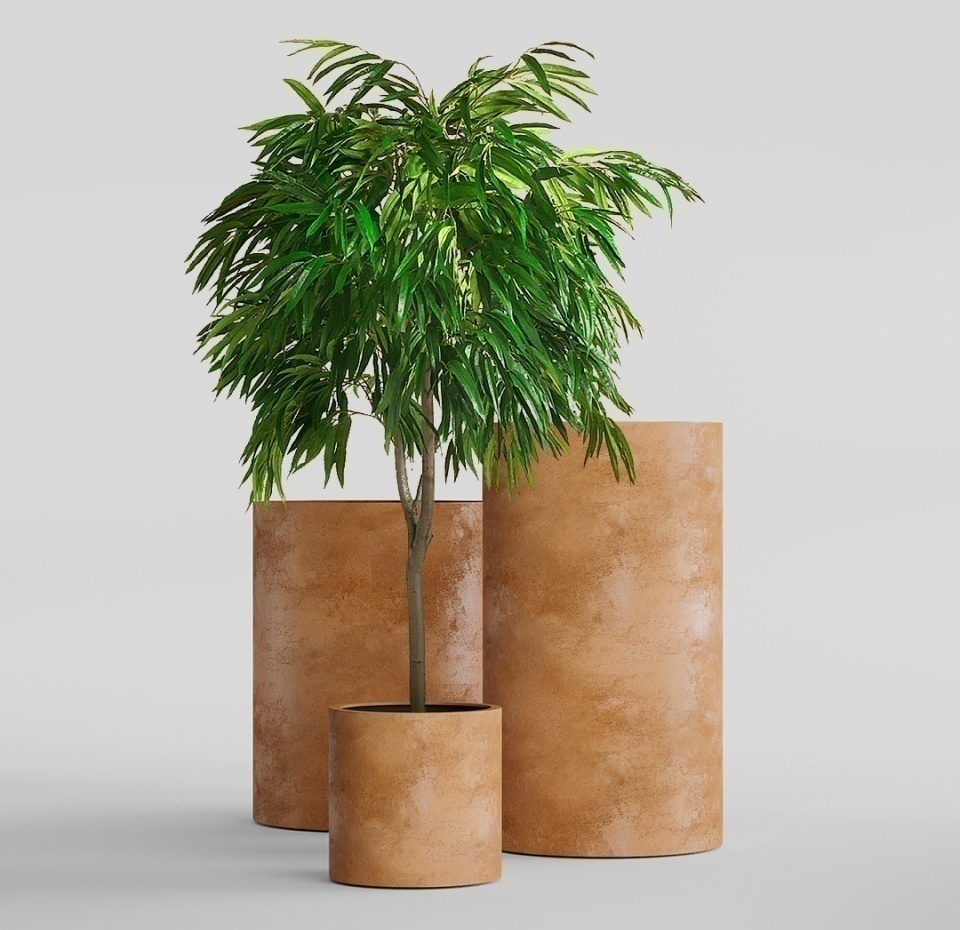 Кашпо CONCRETIKA CYLINDER CLASSIC CLAY D30H60
