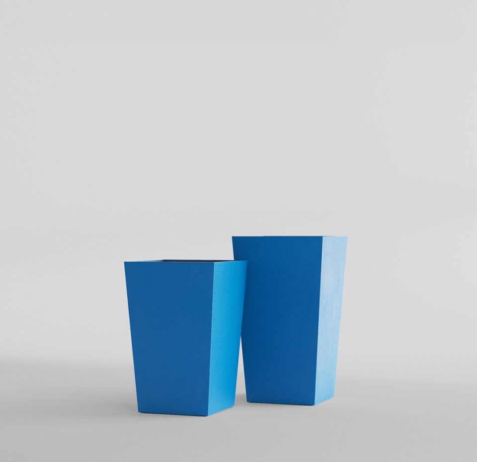 Кашпо CONCRETIKA CONIC DARK BLUE 30x30x50