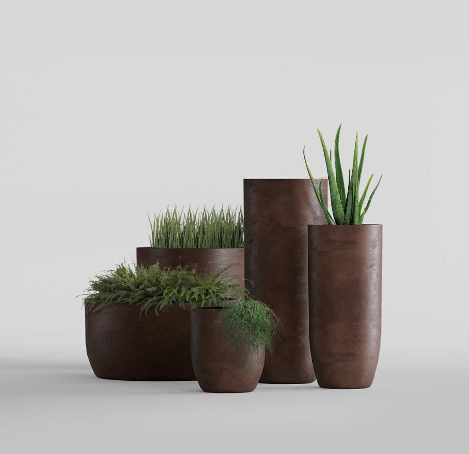 Кашпо CONCRETIKA YAR COFFEE D46H110
