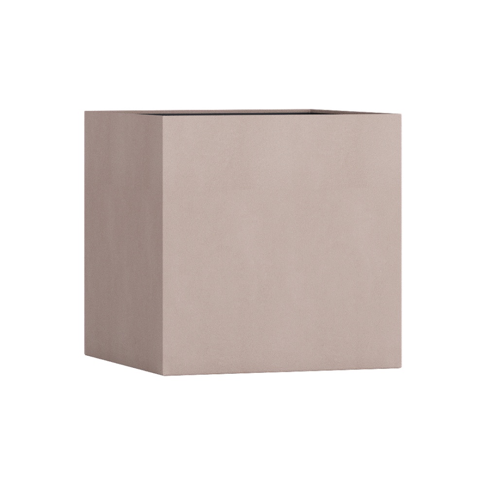 Кашпо CONCRETIKA CUBE COCOA 40x40x40