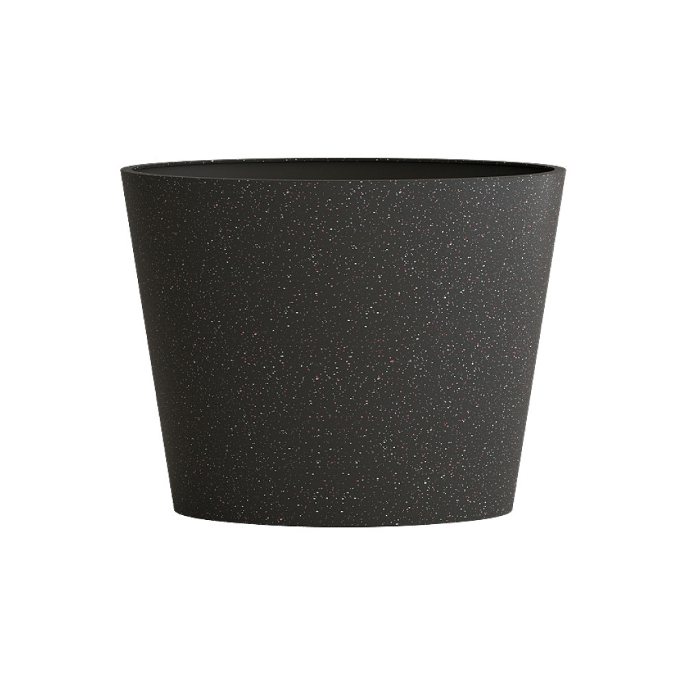 Кашпо CONCRETIKA CRATER EGG BLACK D60H50
