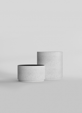 Кашпо CONCRETIKA CYLINDER XL EGG WHITE D70H45