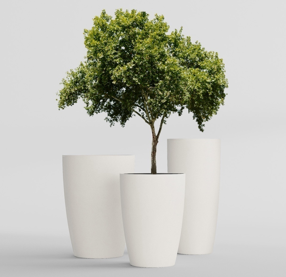 Кашпо CONCRETIKA CONUS SANTORINI D40H80