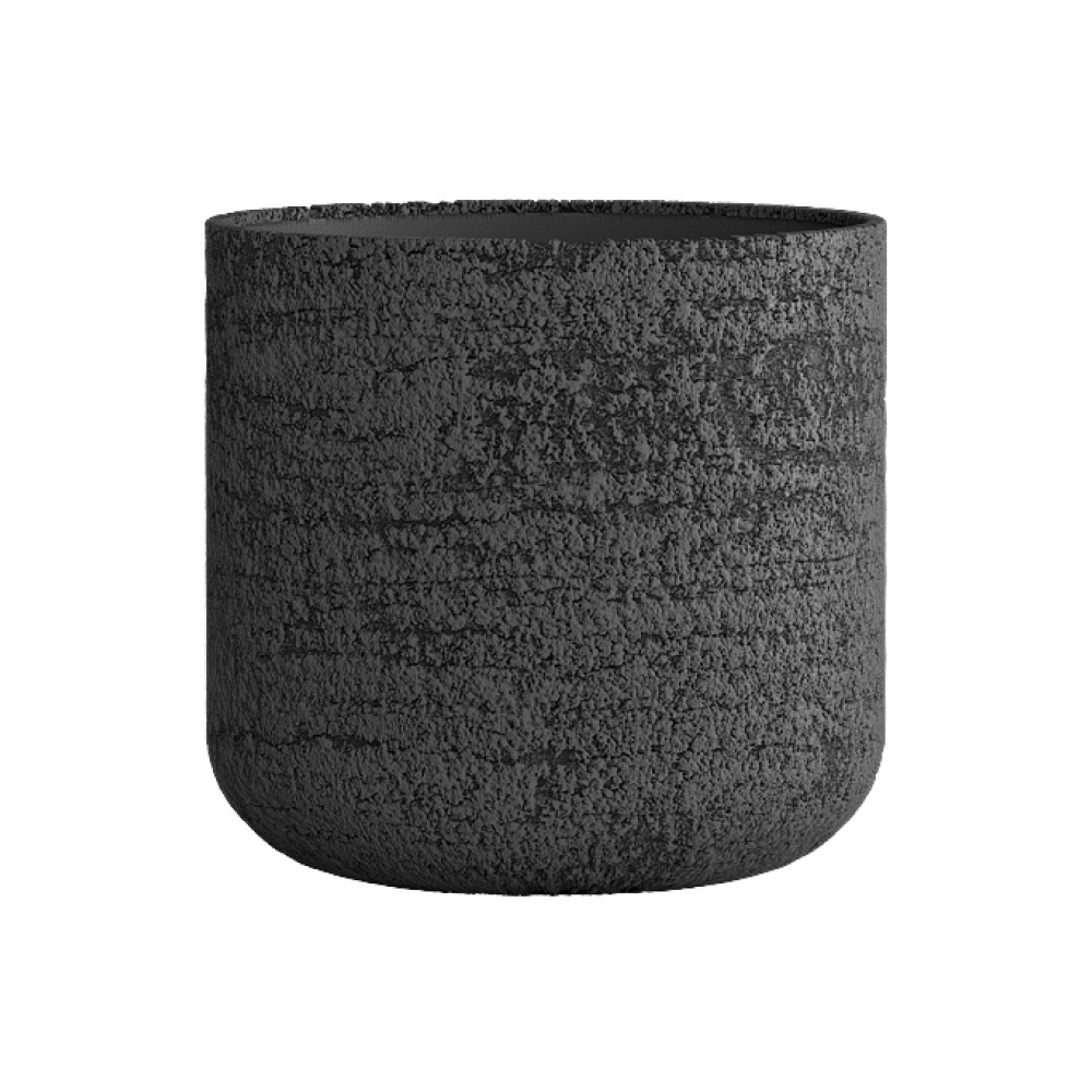 Кашпо CONCRETIKA TOPPER EROSIA BLACK D40H40