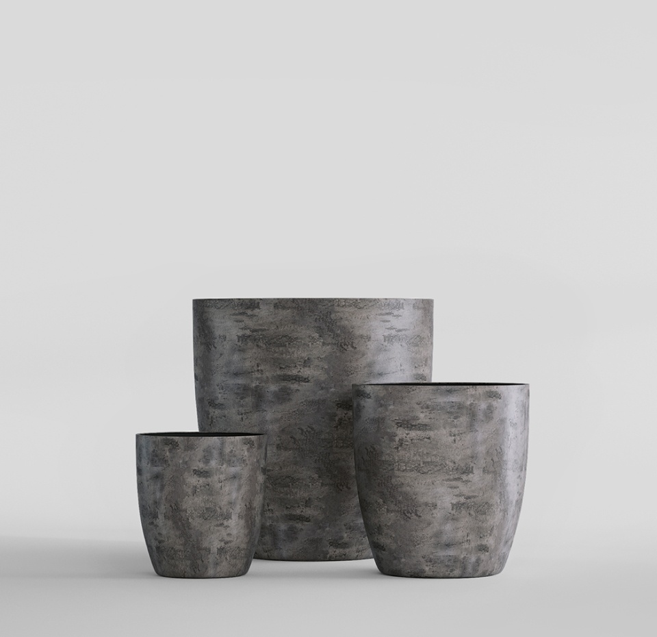 Кашпо CONCRETIKA VASE 3 CONCRETE GREY DARK D60H65