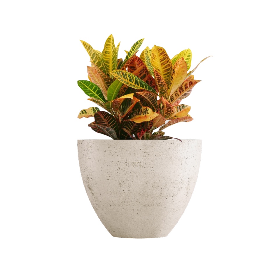 Кашпо CONCRETIKA UPON CONCRETE WHITE D65H55